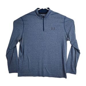 Under Armour 1/4-Zip Sweatshirt Men's XL Blue Loose Fit Long Sleeves Pullover